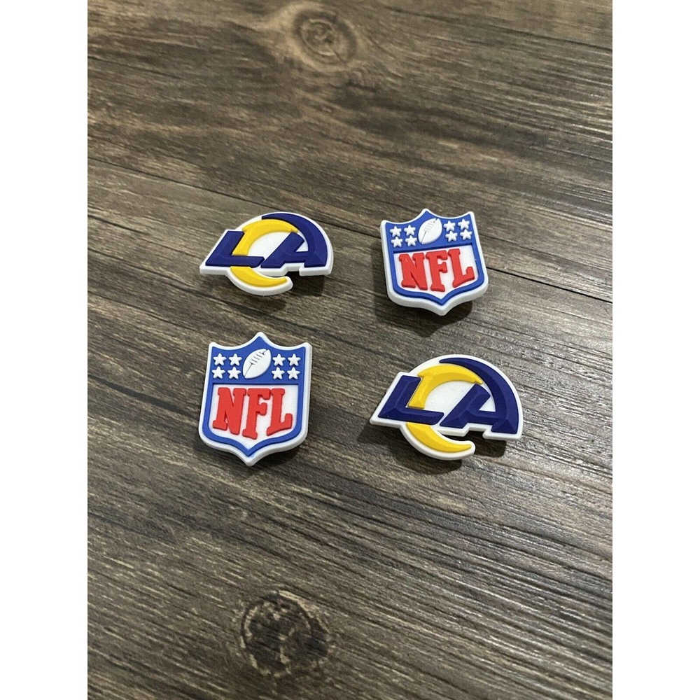 Los Angeles Rams Football Team Sports Charm For Crocs Shoe Charms - 4 Pieces